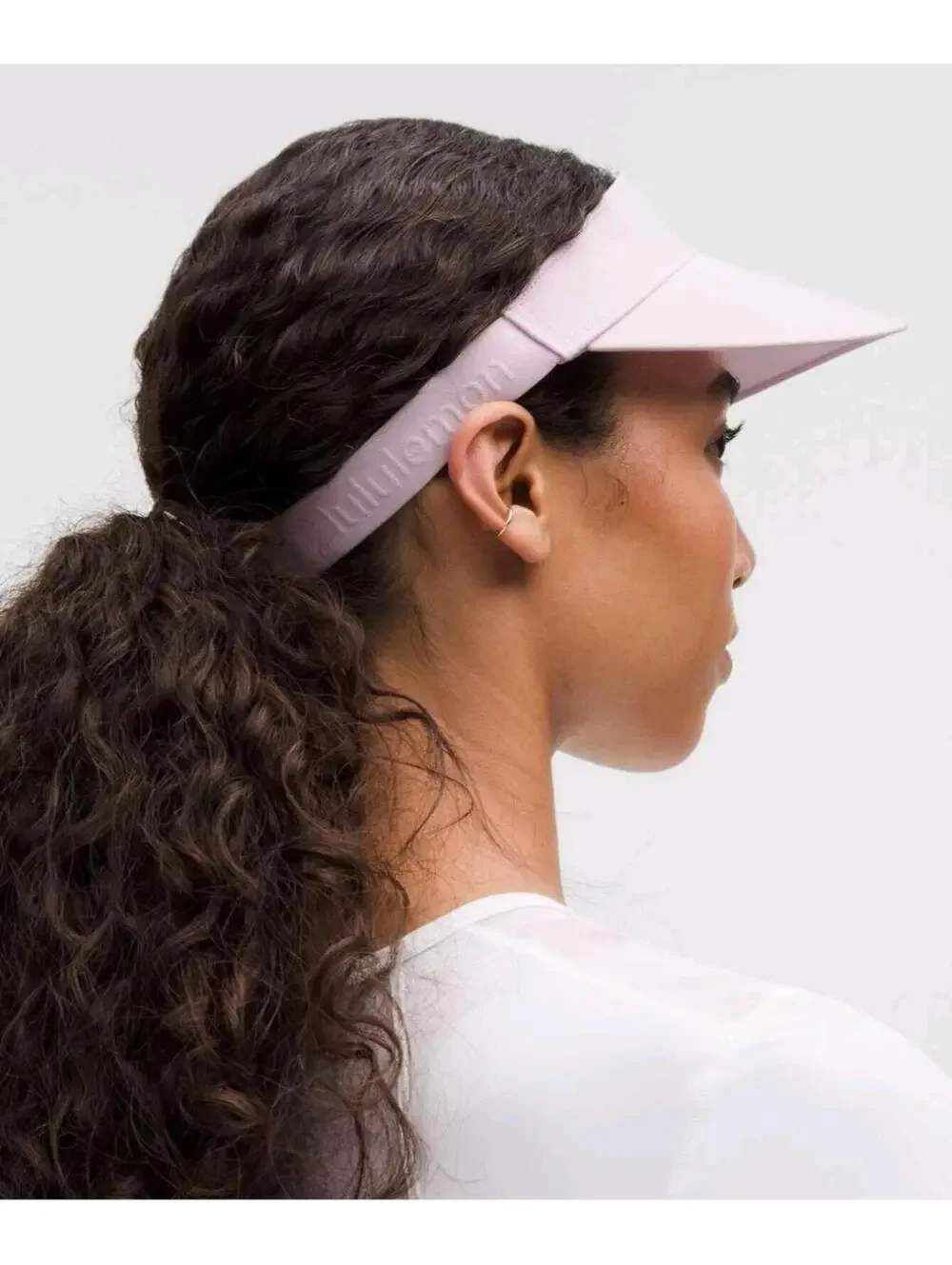 lululemon Fast Paced Wide Band Run Visor Light Pink O/S 56cm NWT Adjustable